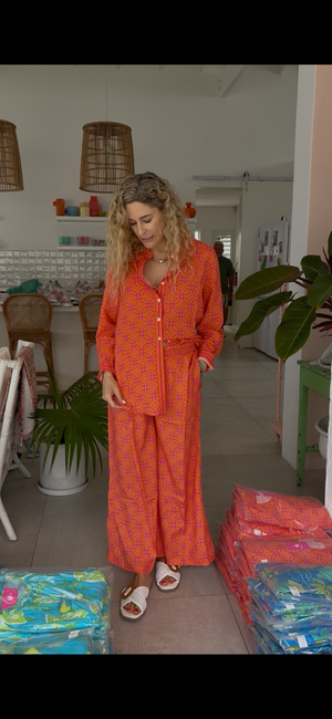 PALM BEACH BOYFRIEND TROUSERS / TORI ORANGE