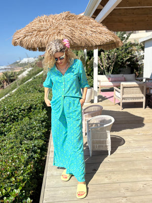 PALM BEACH BOYFRIEND SHIRT / TORI BLUE