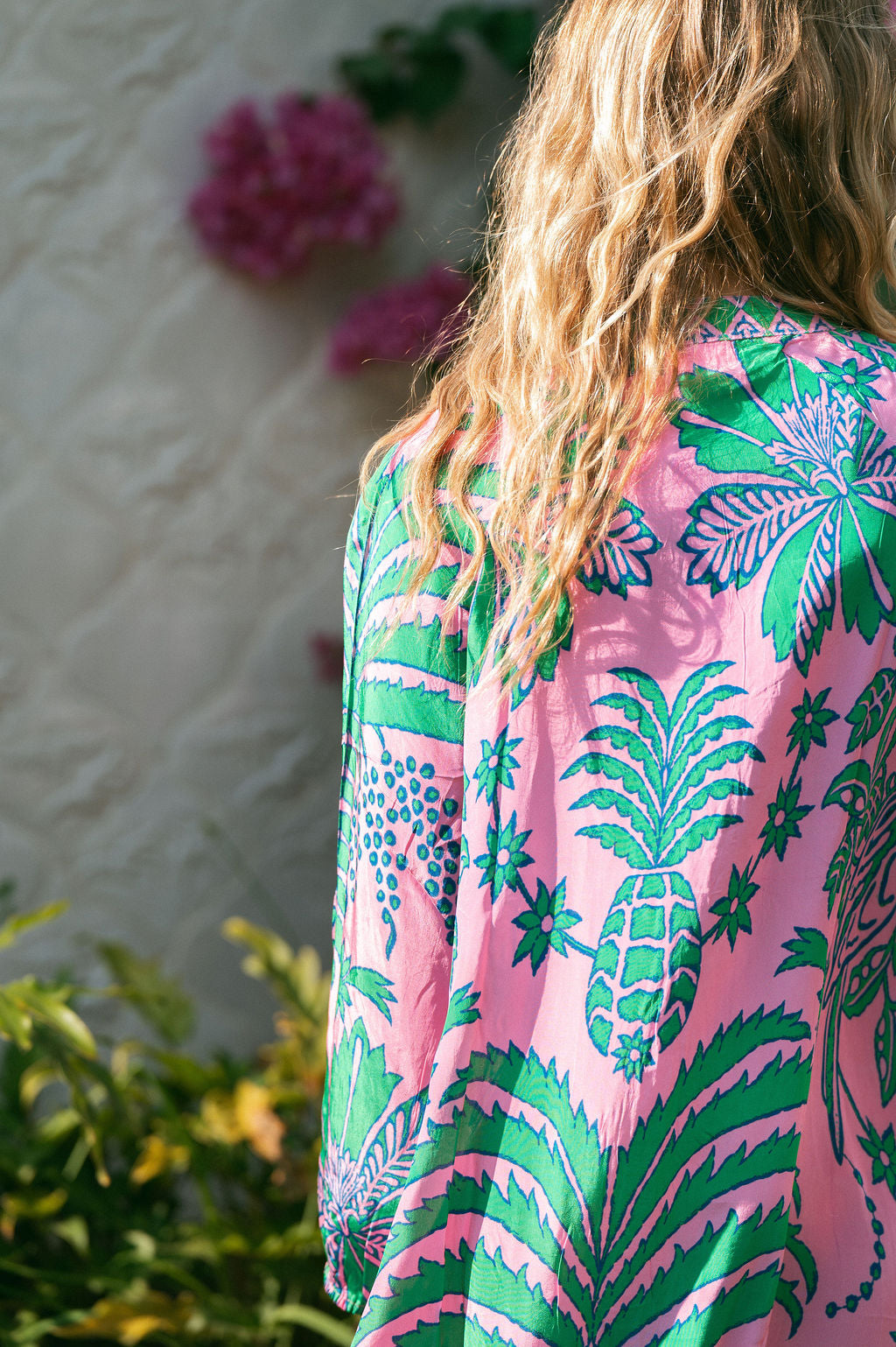 HAVANA DEANNA DRESS / PINK & GREEN PINA