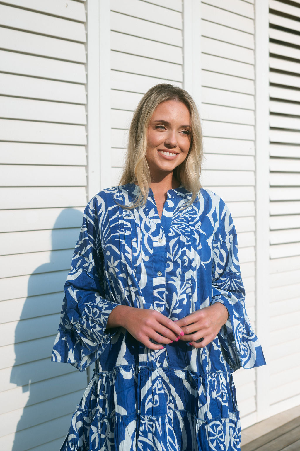 GRETCHEN DRESS / CRUISER BLUE