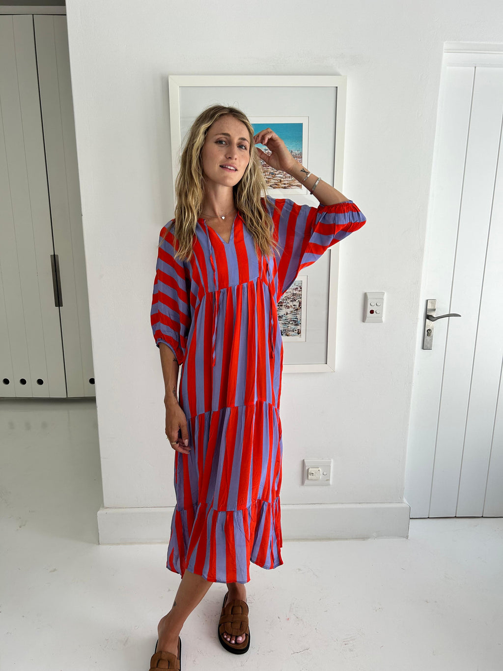 HAVANA BOHO DRESS / RED STRIPE