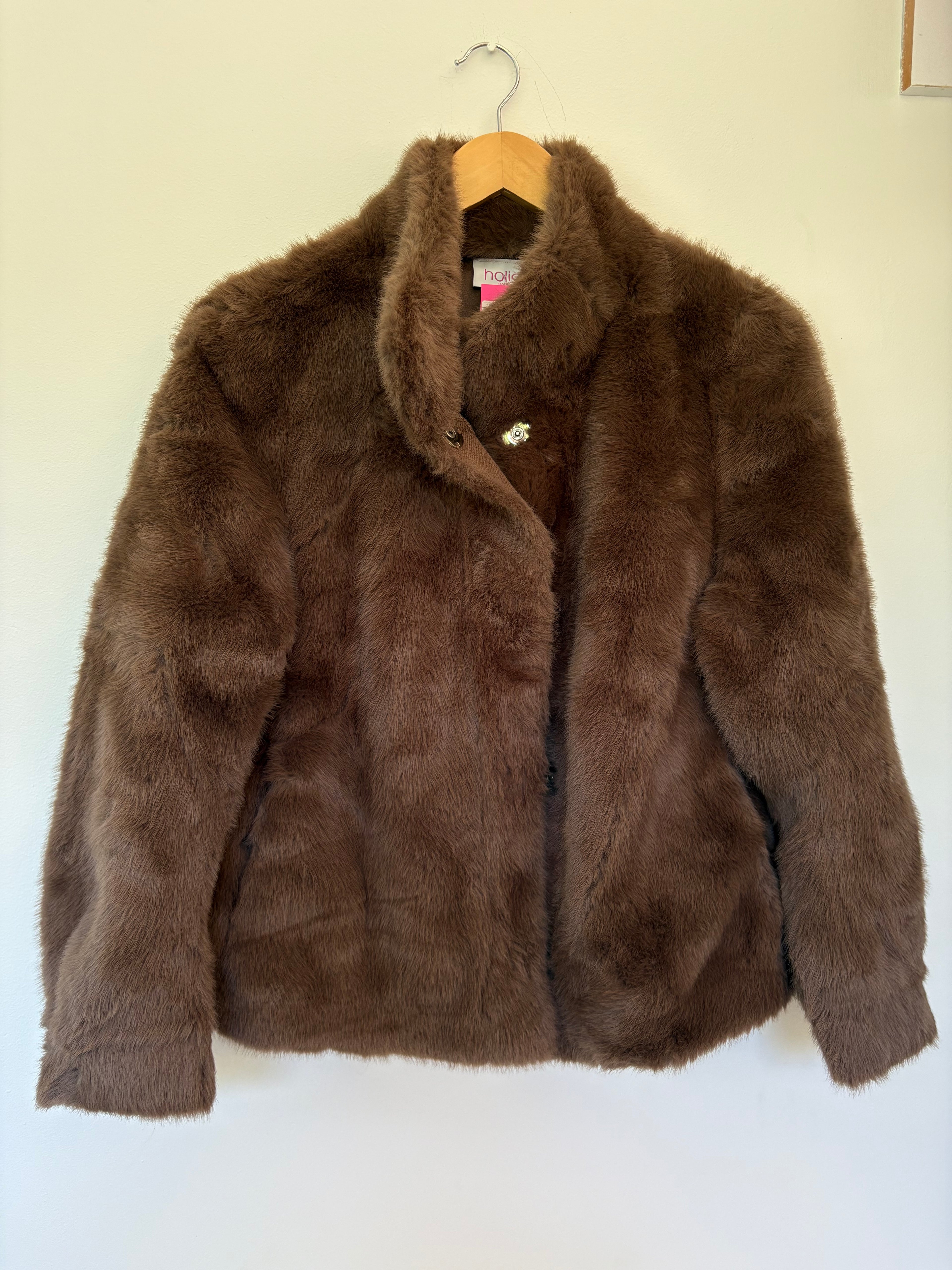 CROPPED FAUX FUR OCCASION JACKET