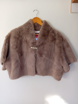 PEARL FAUX FUR SHAWL