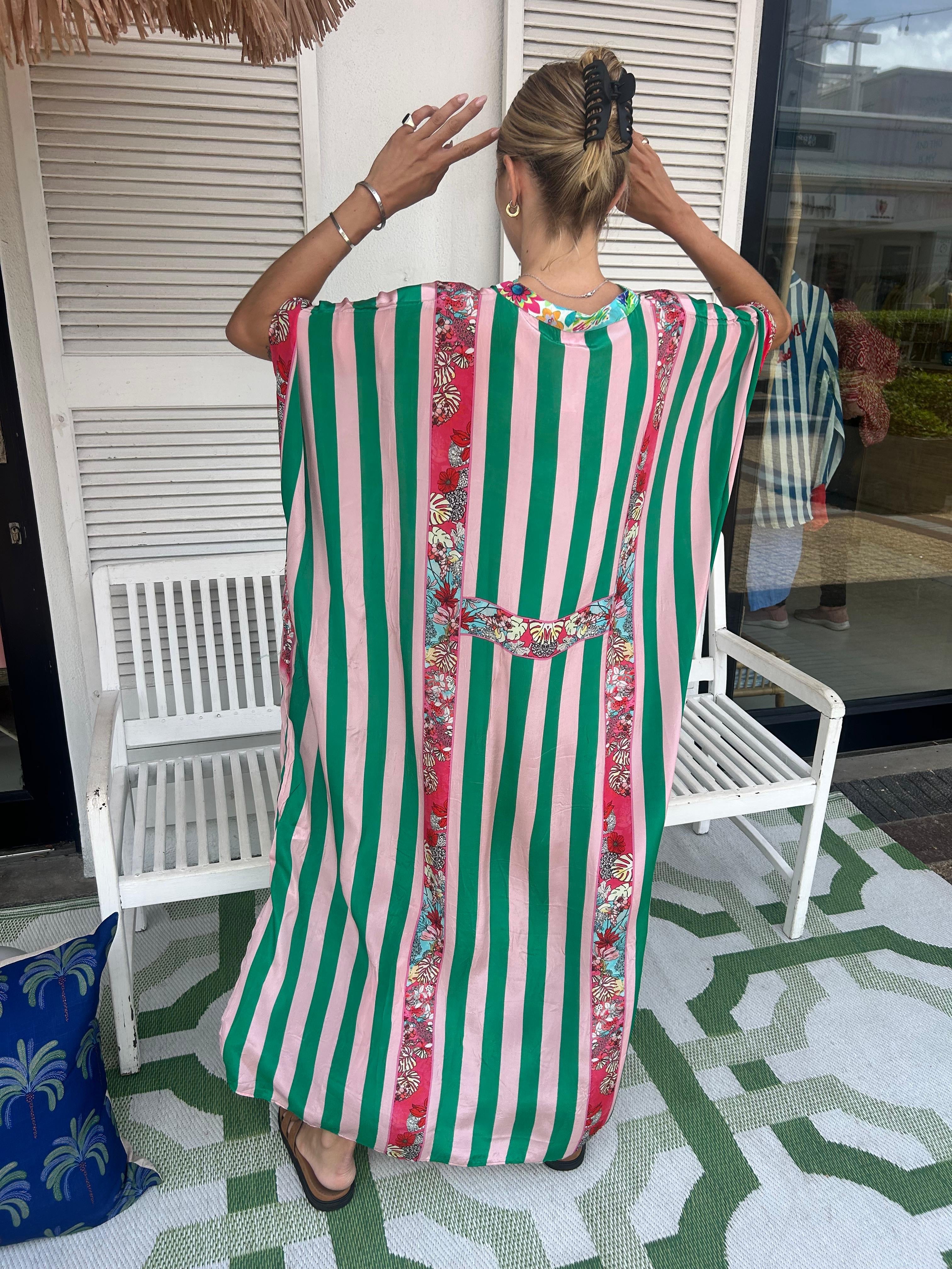 HAVANA VASIE KAFTAN / GREEN STRIPE