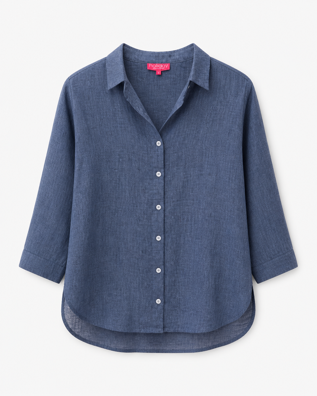 LINEN LOUNGE SHIRT/ MIDNIGHT