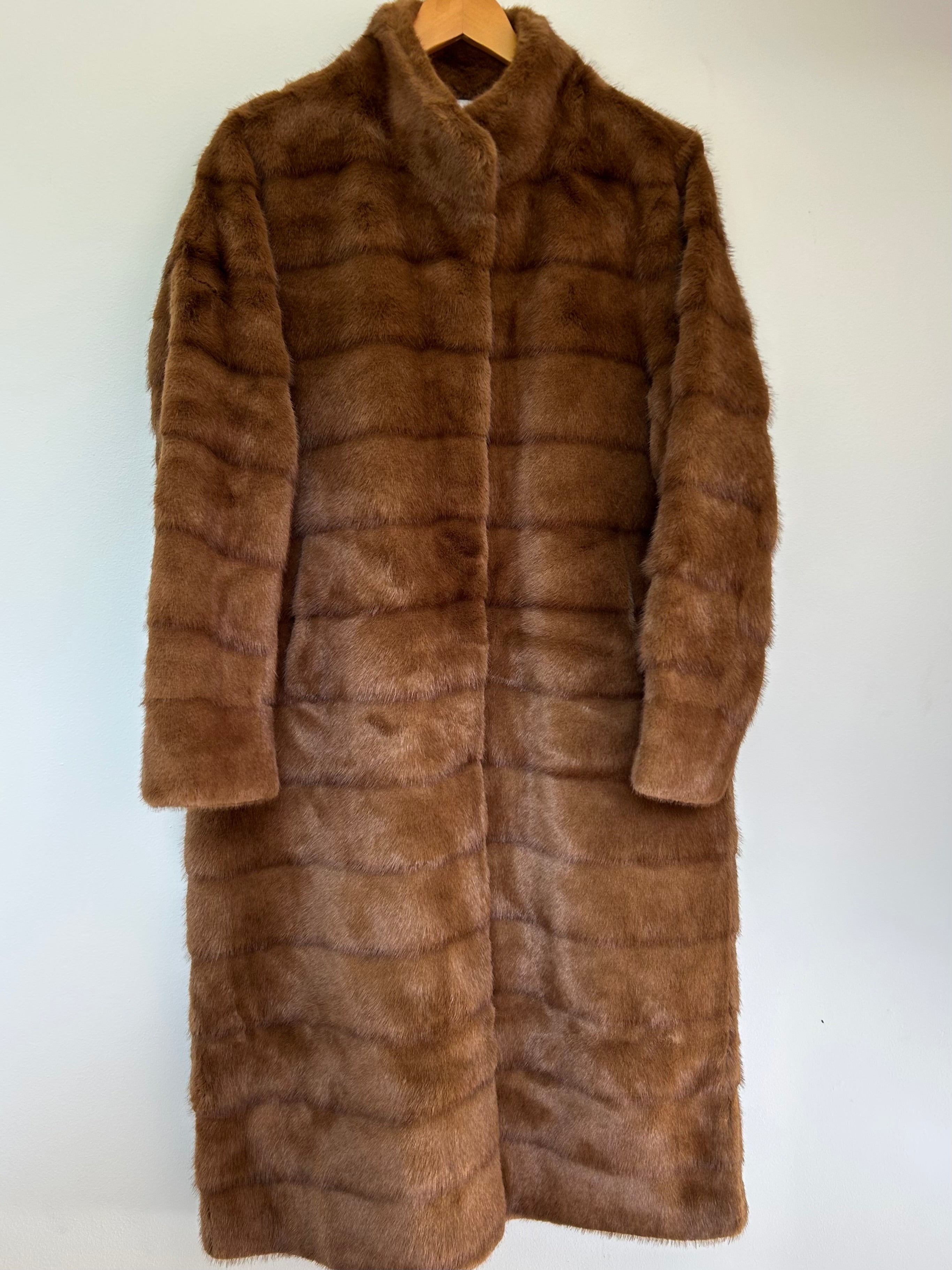 ANASTASIA LONG FAUX FUR COAT