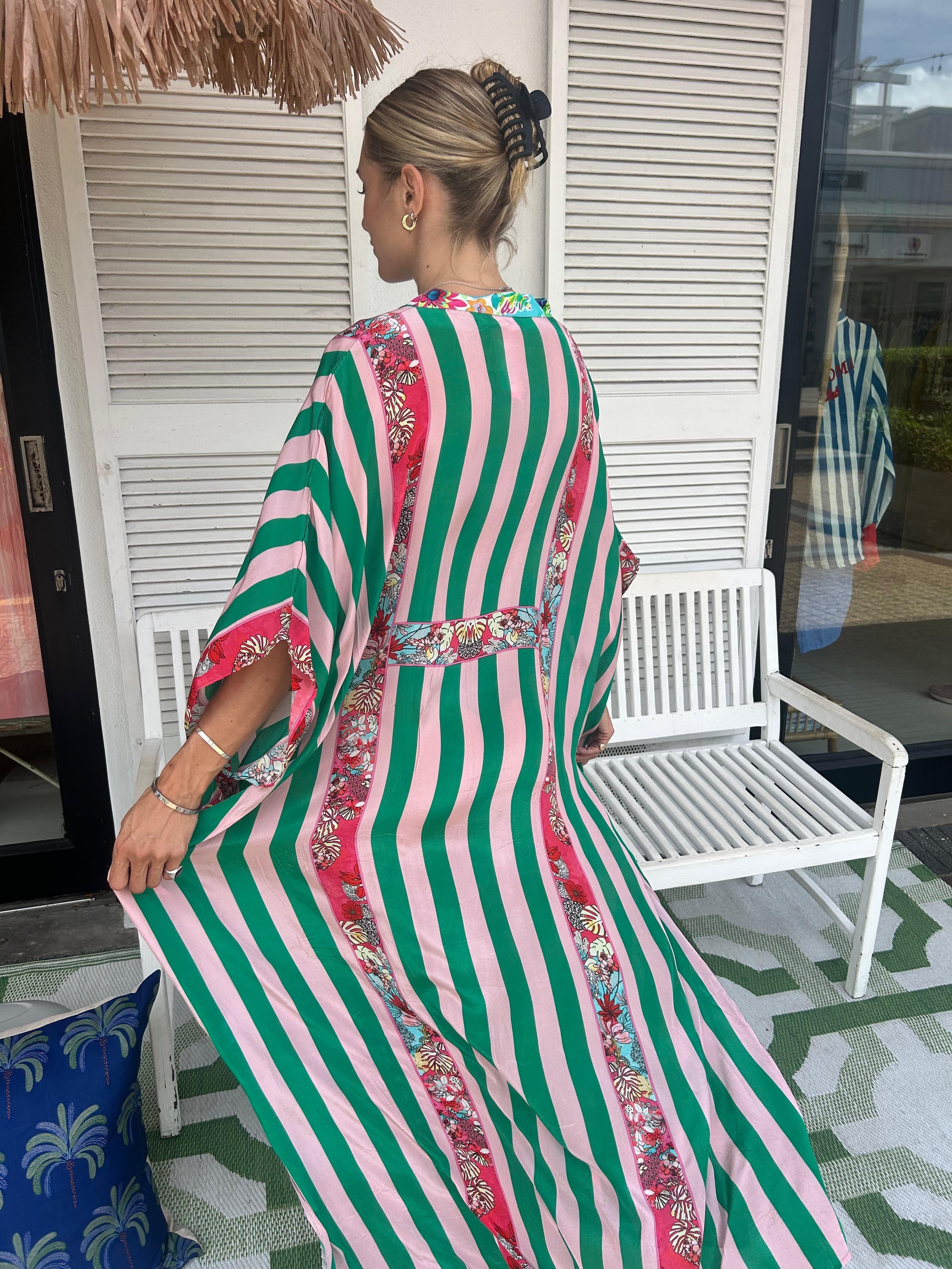 HAVANA VASIE KAFTAN / GREEN STRIPE