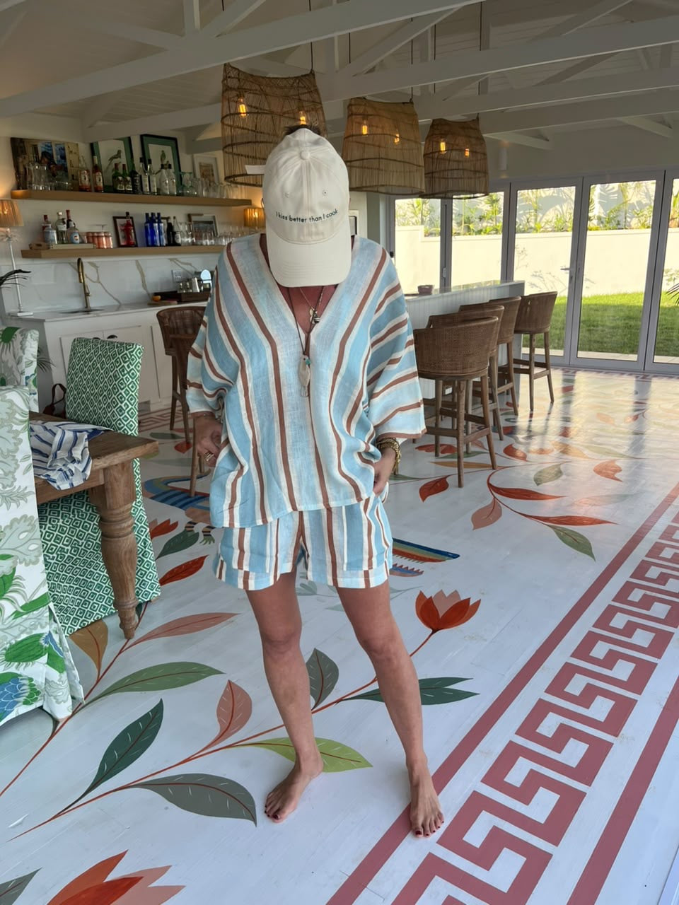 FRENCH SAFARI STRIPE SHORTS