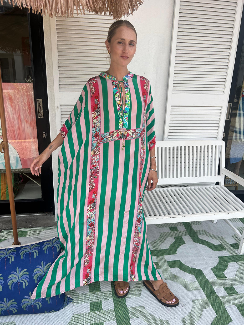 HAVANA VASIE KAFTAN / GREEN STRIPE