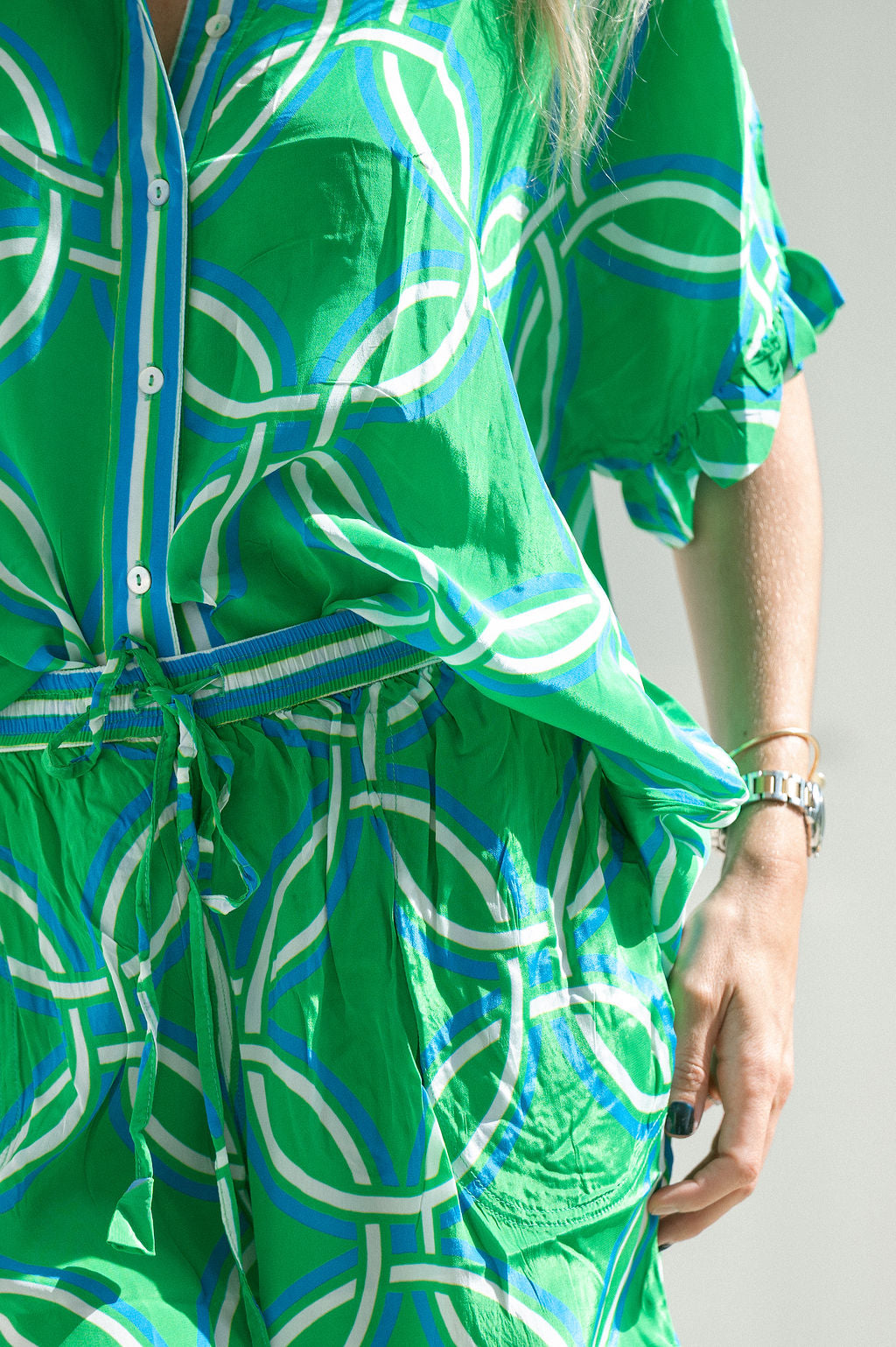 HAVANA SHORTS / GREEN TRELLACE