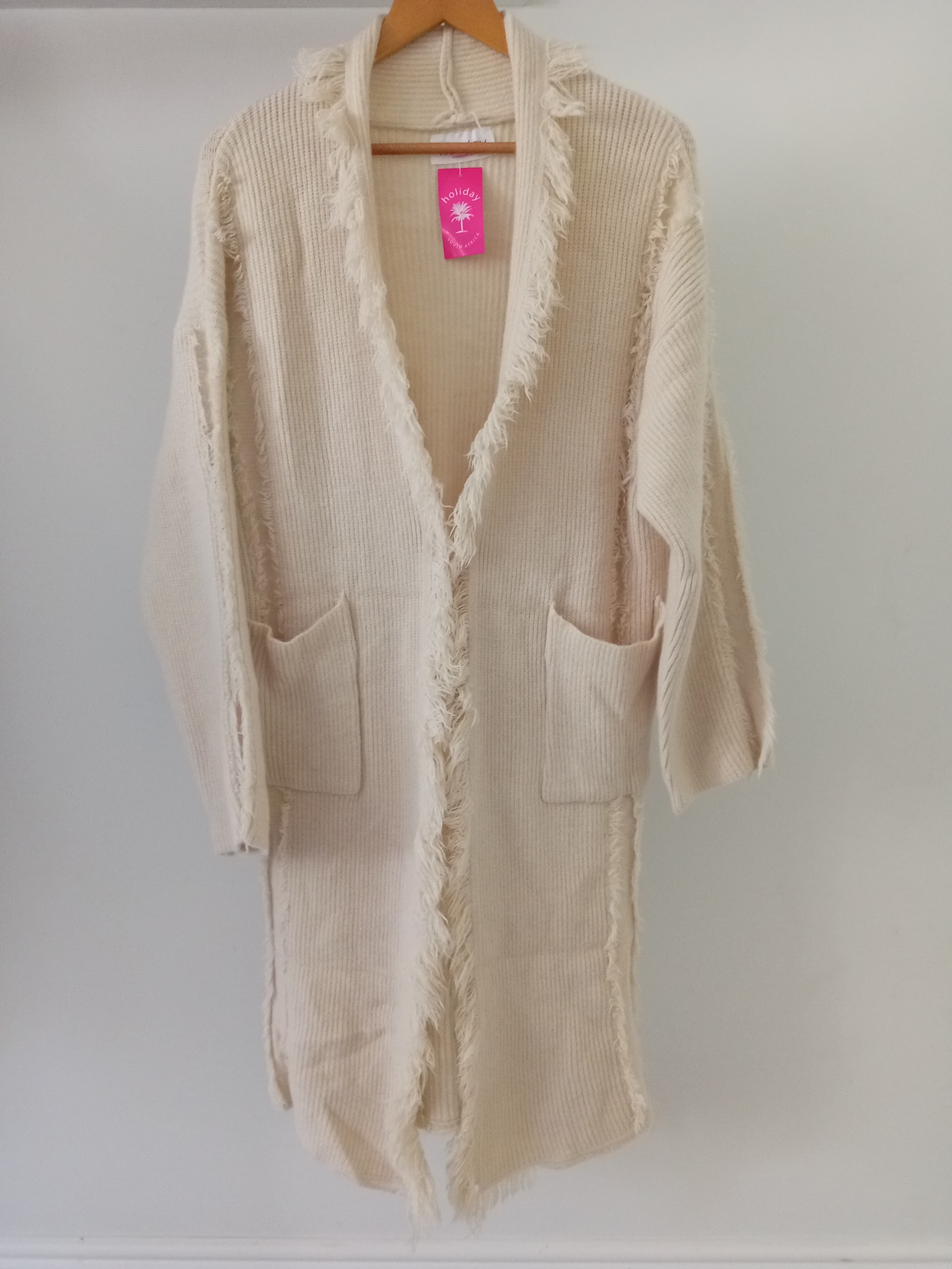 LONG RIBBED FRINGE COAT