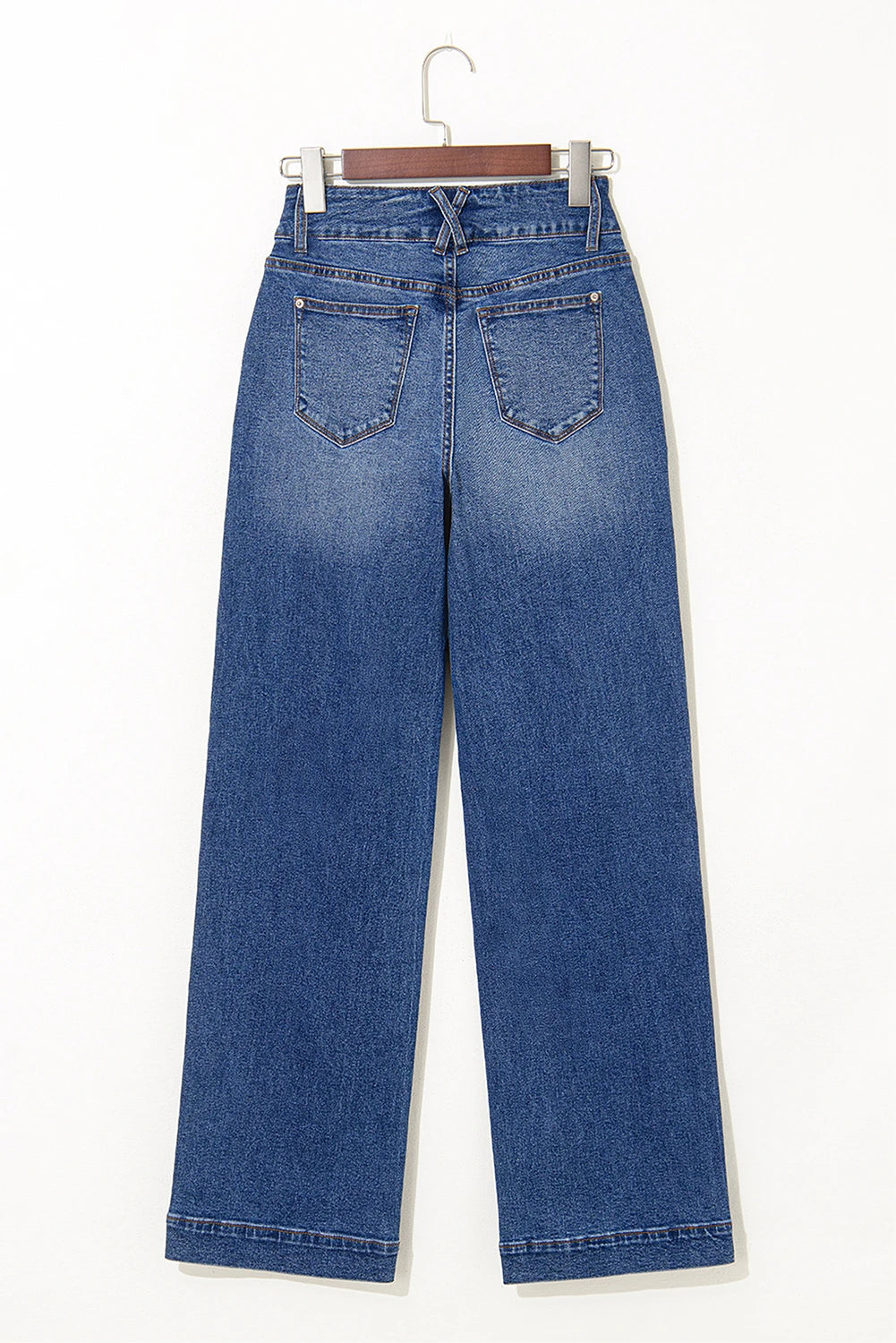 BLUE WIDE LEG DENIM JEANS