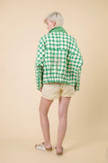 QUILTED JACKET / DOTTY GREEN