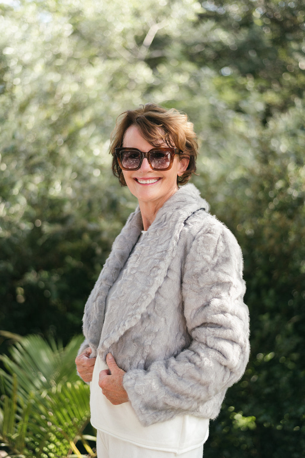BECS CROPPED FAUX FUR JACKET