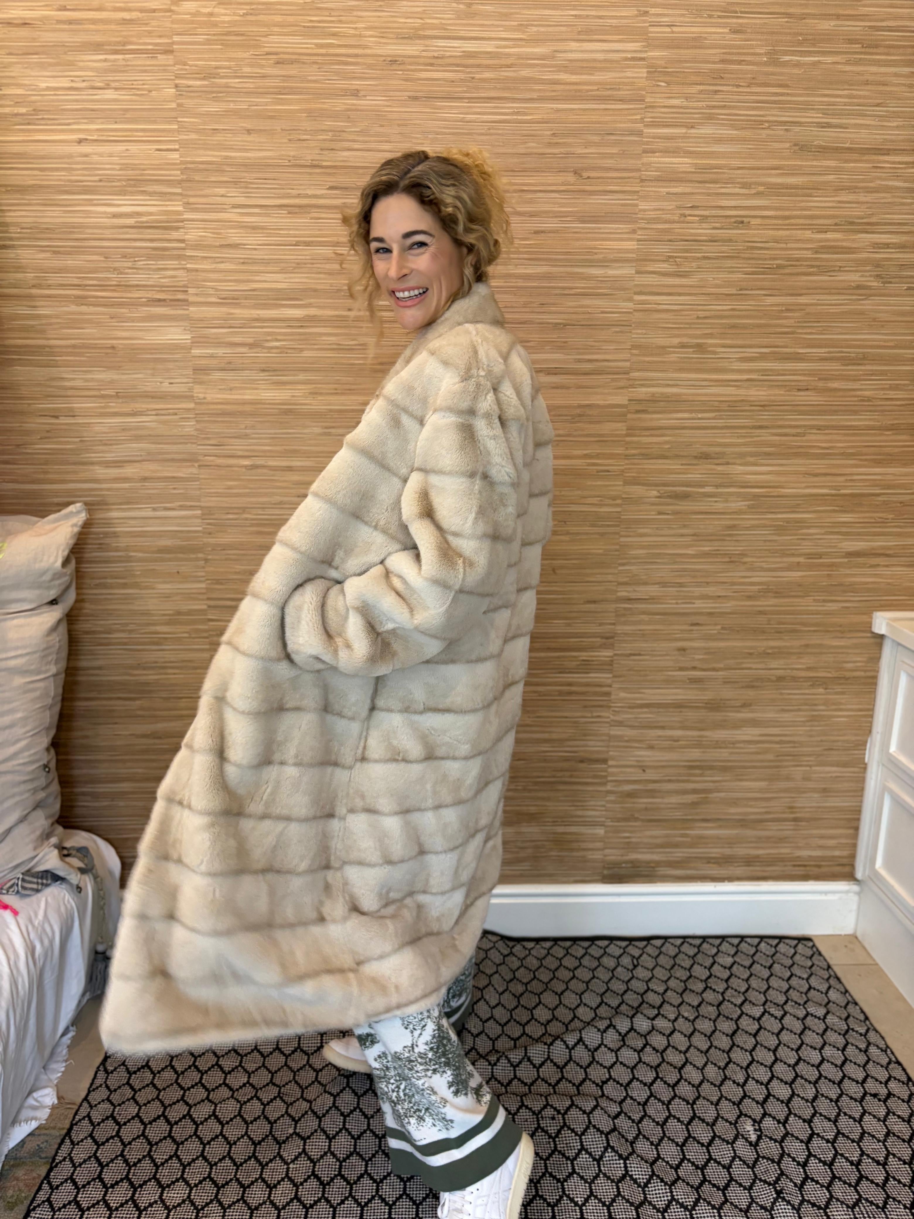 ANASTASIA LONG FAUX FUR COAT