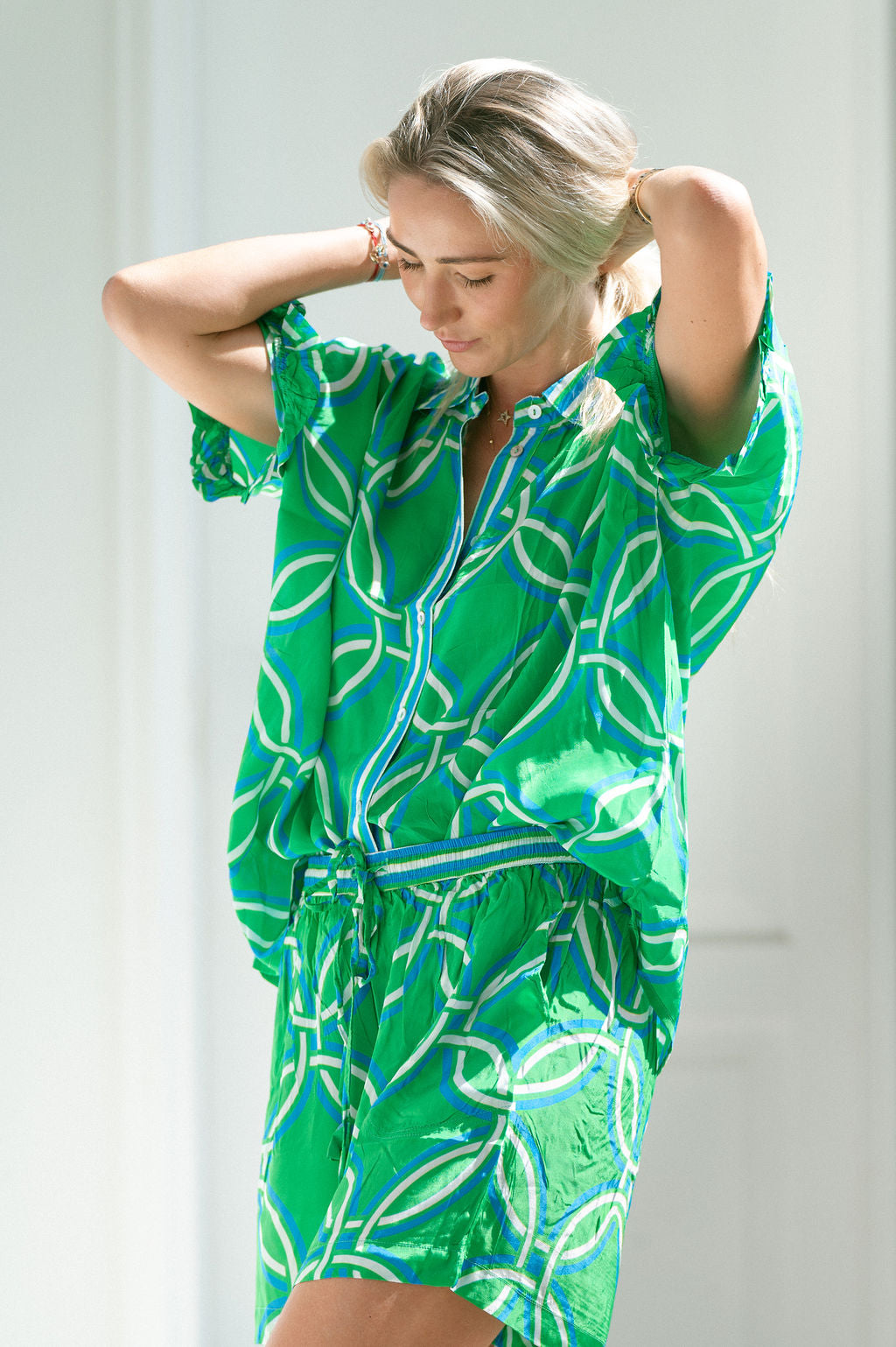 HAVANA SHORTS / GREEN TRELLACE