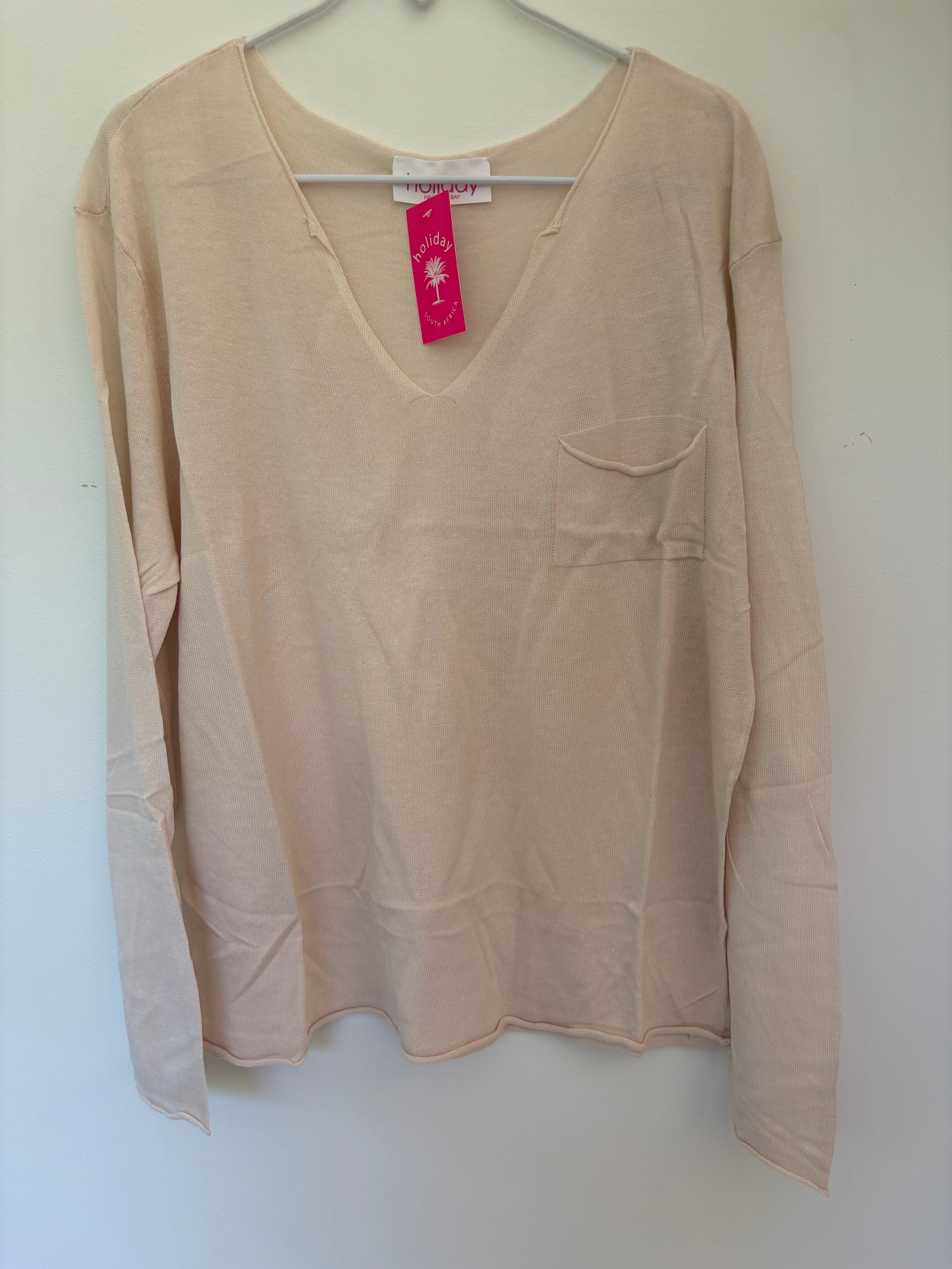 LIGHT POCKET KNIT TOP