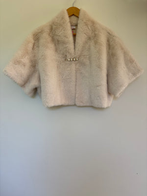 PEARL FAUX FUR SHAWL