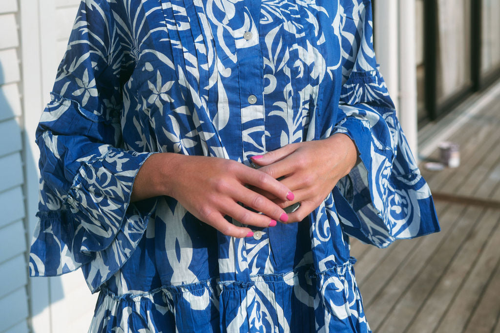 GRETCHEN DRESS / CRUISER BLUE