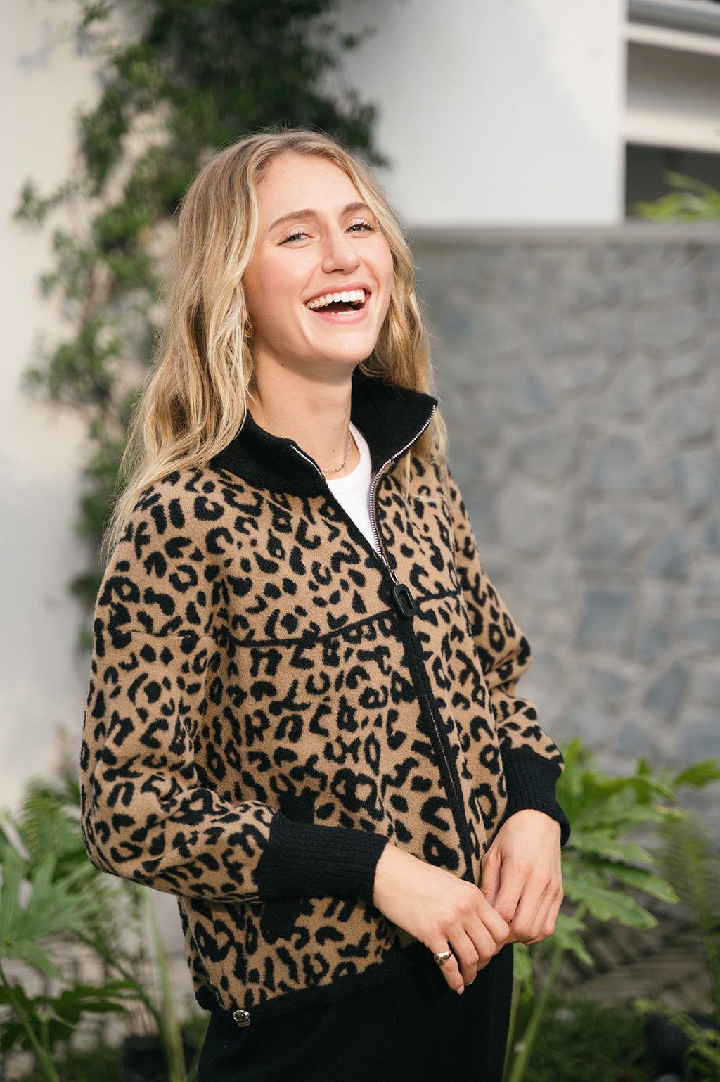 LUNA LEOPARD ZIP JACKET