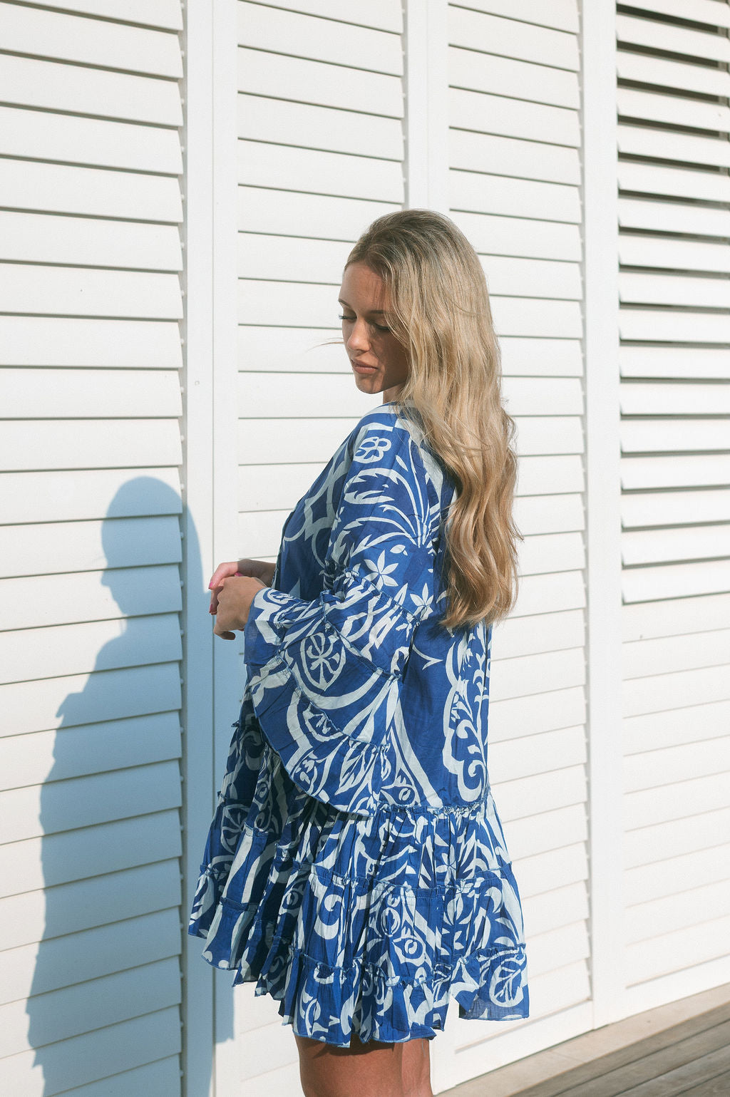 GRETCHEN DRESS / CRUISER BLUE