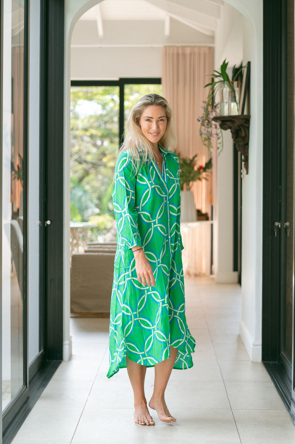 HAVANA TRUDY DRESS / GREEN TRELLACE