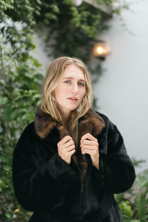 EMILIA FAUX FUR CONTRAST JACKET