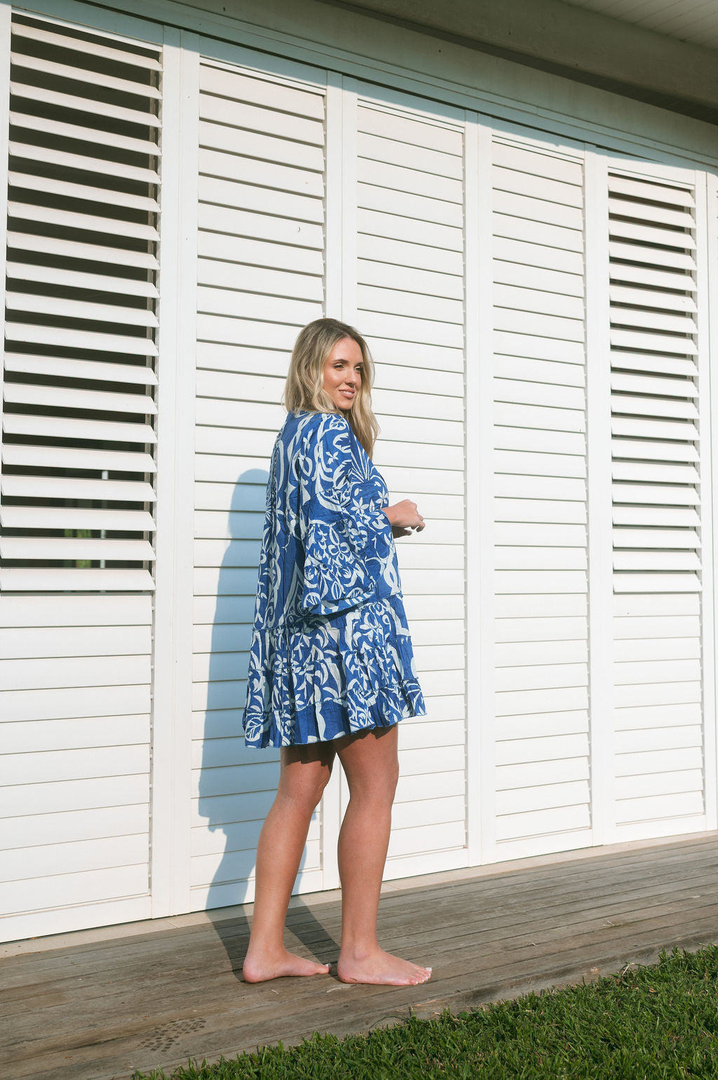 GRETCHEN DRESS / CRUISER BLUE