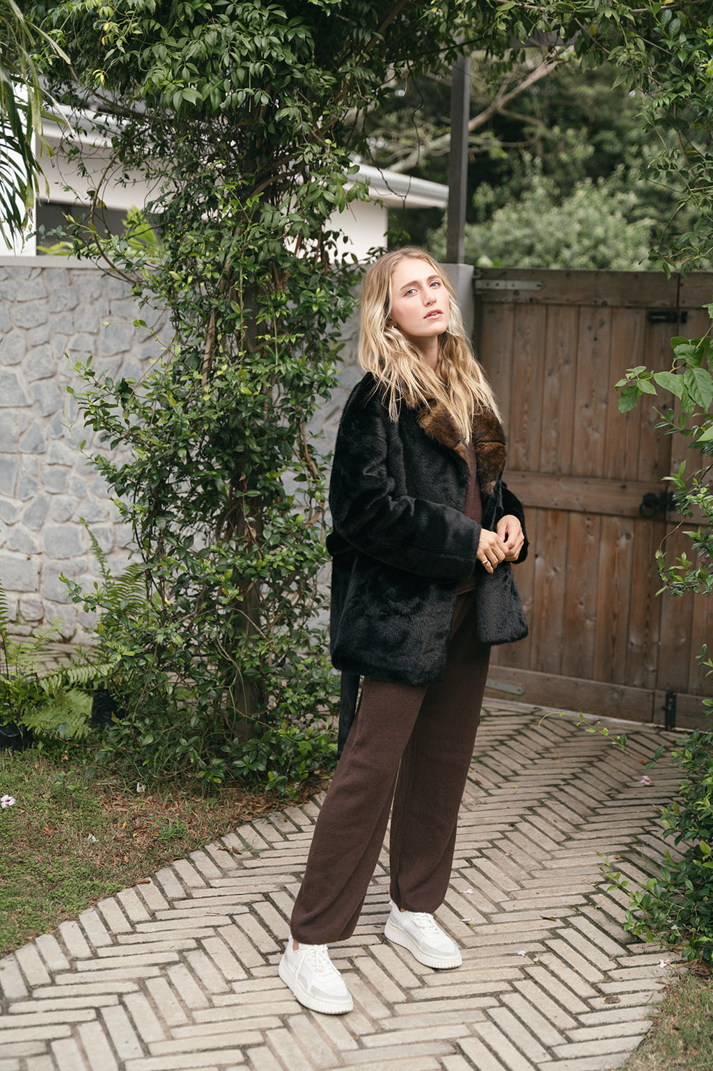 EMILIA FAUX FUR CONTRAST JACKET