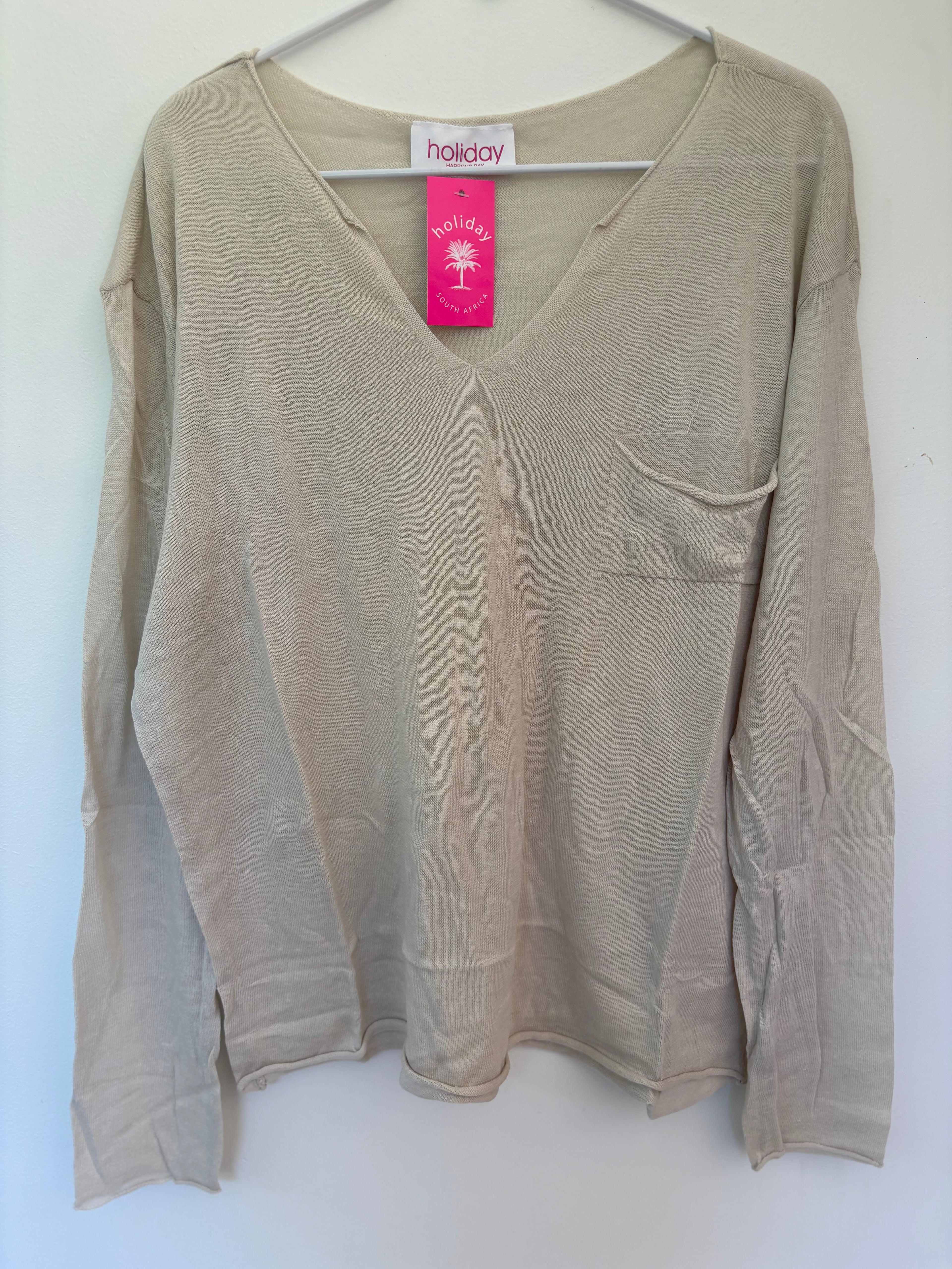 LIGHT POCKET KNIT TOP