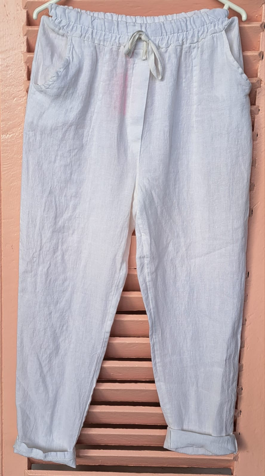 DAMIANA LINEN PULL UP PANTS