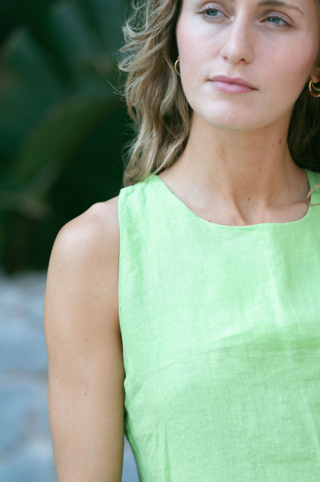 ITALIAN LINEN FRILL DRESS