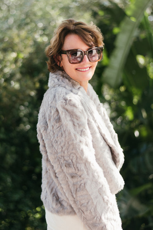 BECS CROPPED FAUX FUR JACKET