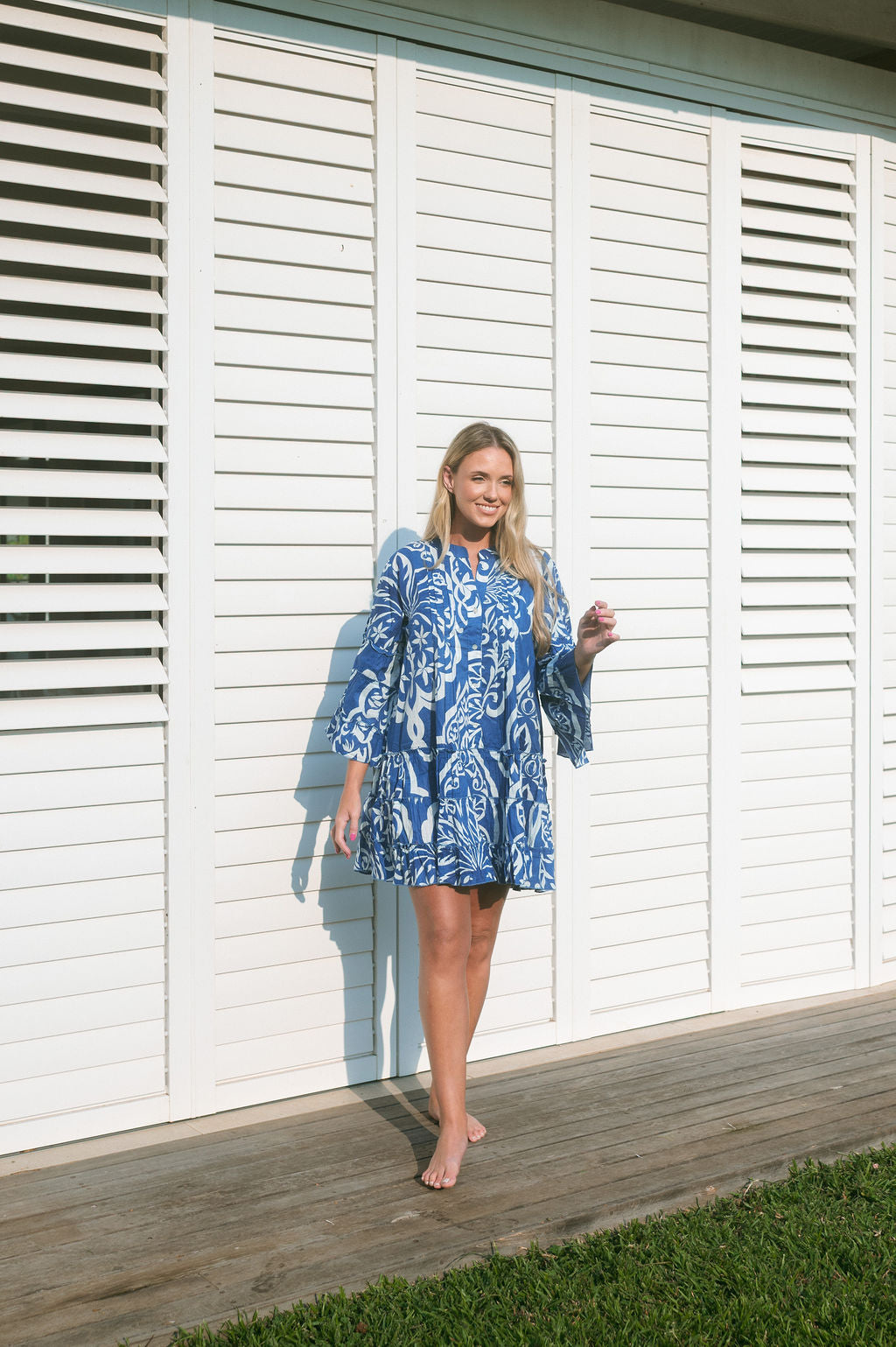 GRETCHEN DRESS / CRUISER BLUE