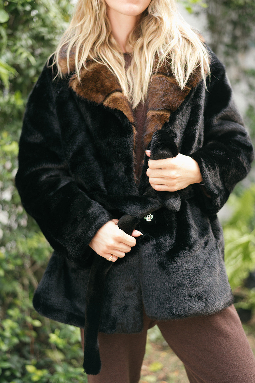 EMILIA FAUX FUR CONTRAST JACKET