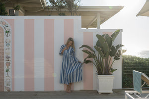 LYLA PINTUCK DRESS / BLUE