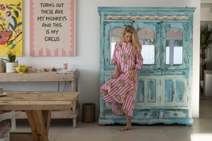 DEANNA DRESS / PINK STRIPE