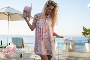 CAMILLA MINI DRESS / SEASHELL AMOR PINK
