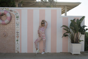 HOLIDAY LOUNGE PANTS/ SEASHELL AMOR PINK