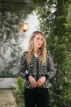 COCO ZIP ANIMAL PRINT JACKET