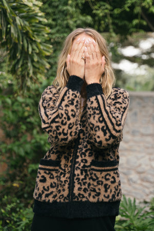 COCO ZIP ANIMAL PRINT JACKET