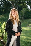 LONG RIBBED FRINGE COAT