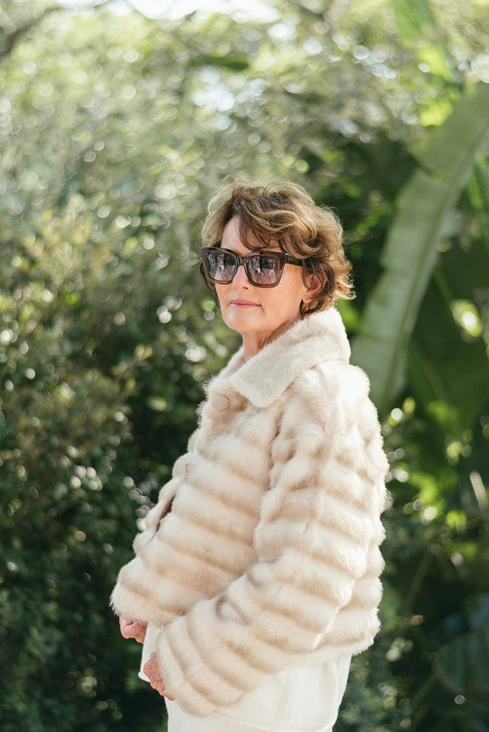 FAUX CHINCHILLA JACKET