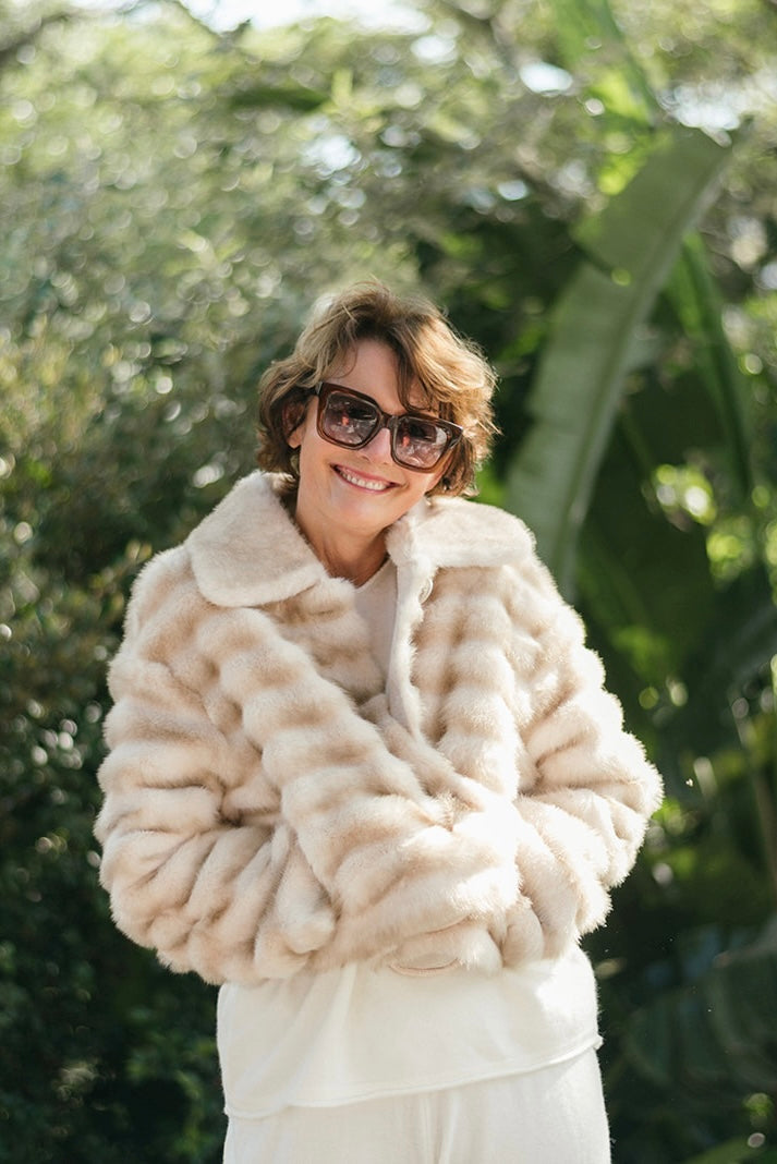 FAUX CHINCHILLA JACKET