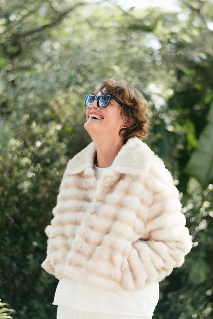 FAUX CHINCHILLA JACKET