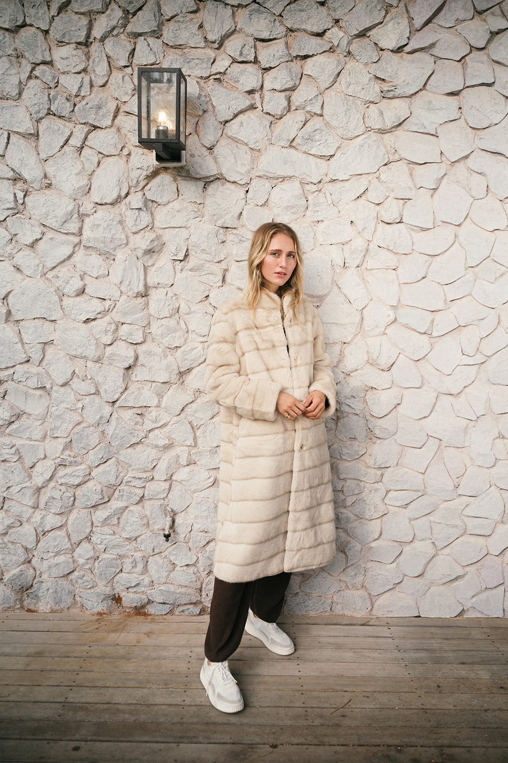 ANASTASIA LONG FAUX FUR COAT
