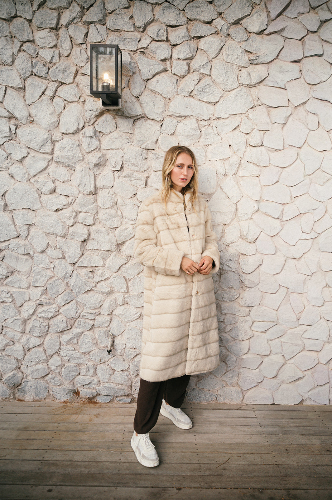 ANASTASIA LONG FAUX FUR COAT