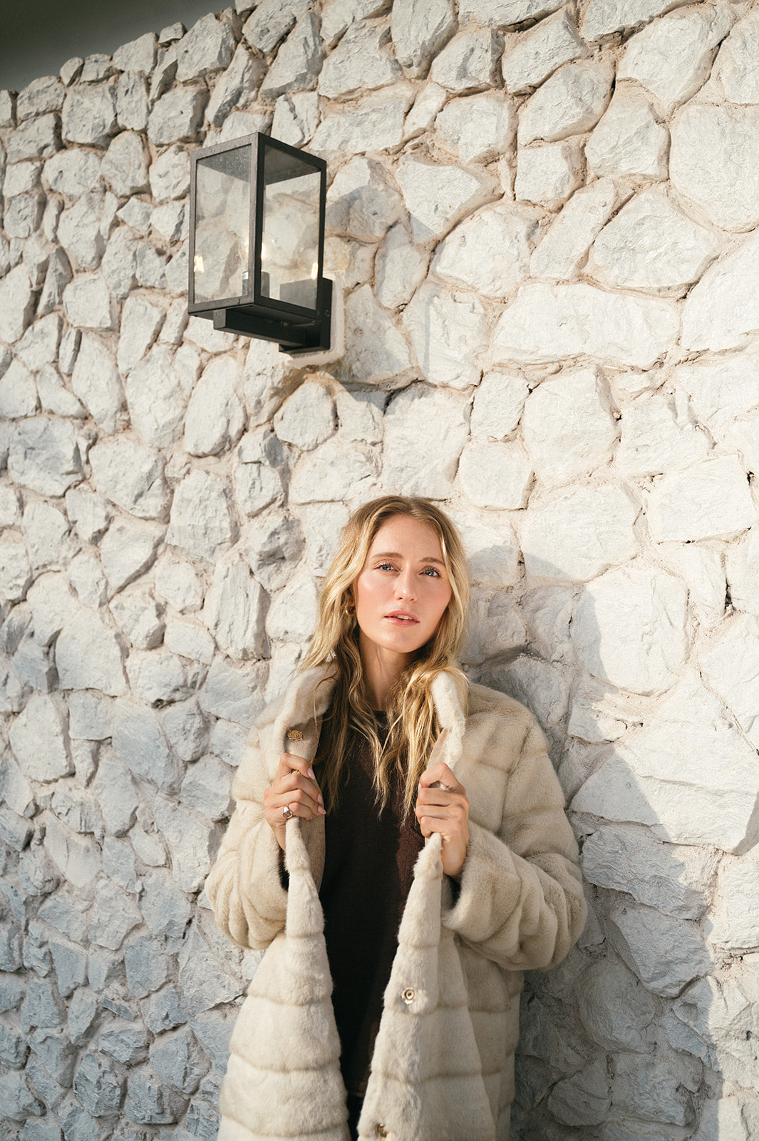 ANASTASIA LONG FAUX FUR COAT