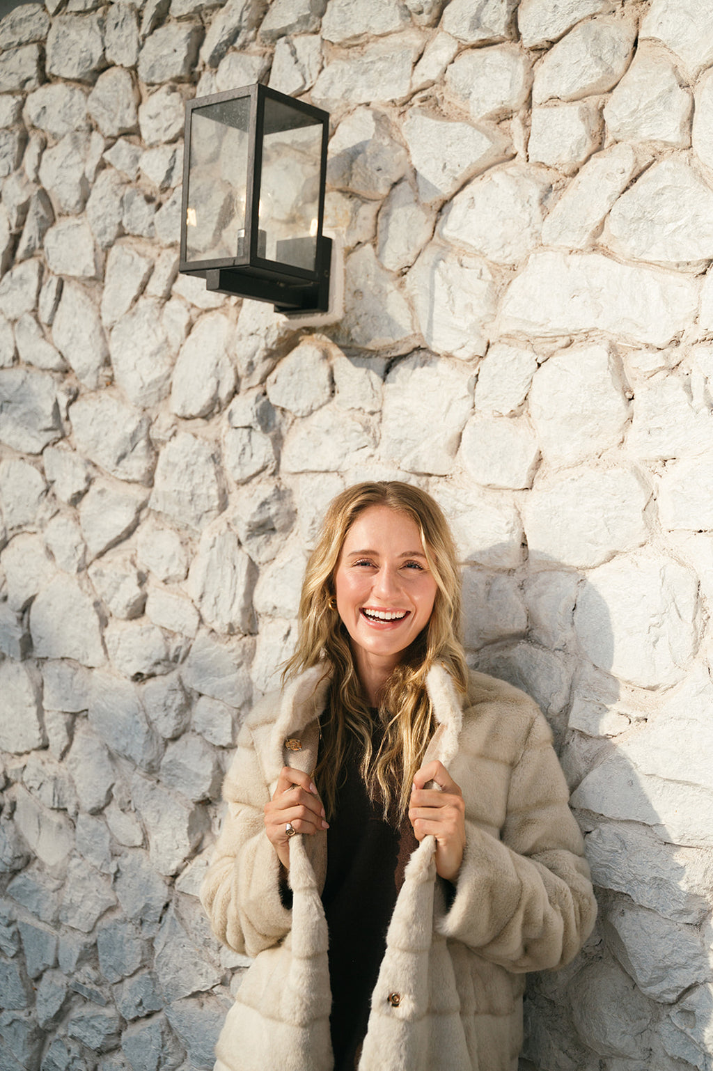 ANASTASIA LONG FAUX FUR COAT