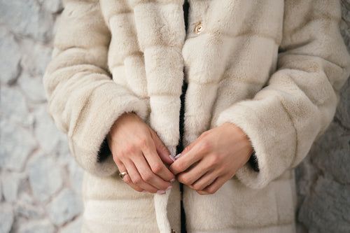 ANASTASIA LONG FAUX FUR COAT